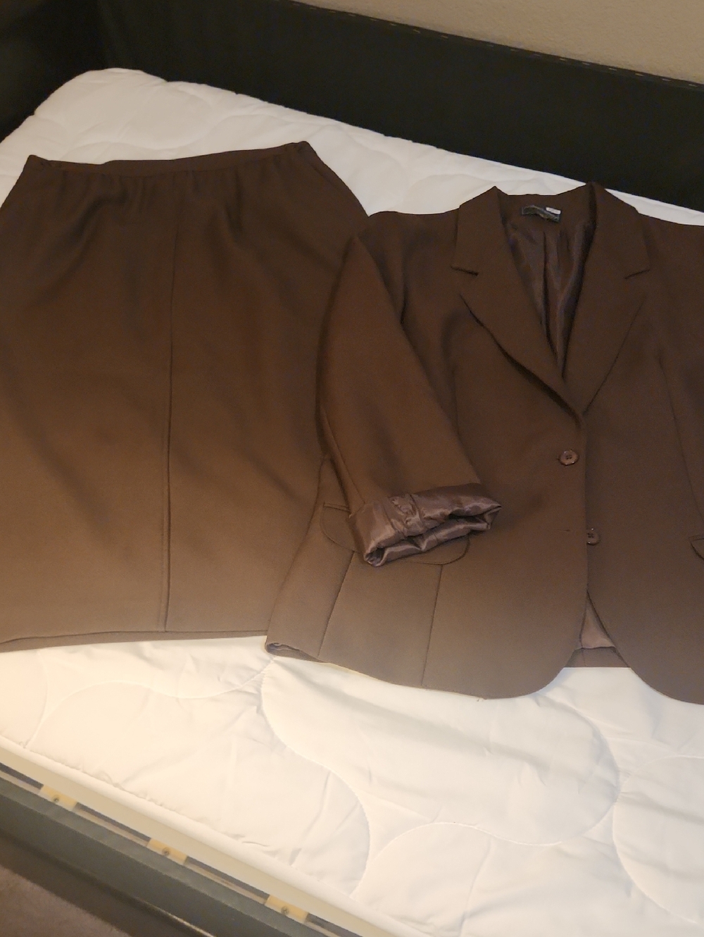 Vintage HABERDASHERY Women's Brown Blazer and Skirt Set